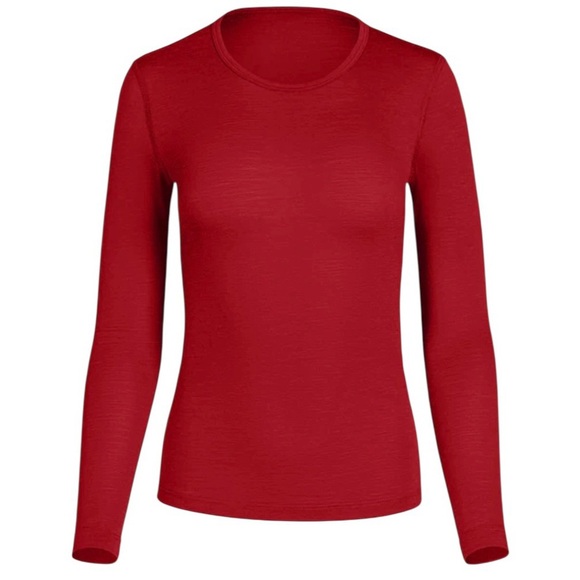 Menique‎ 160 Thermal Long Sleeve Crew Red Size Small - Picture 1 of 7